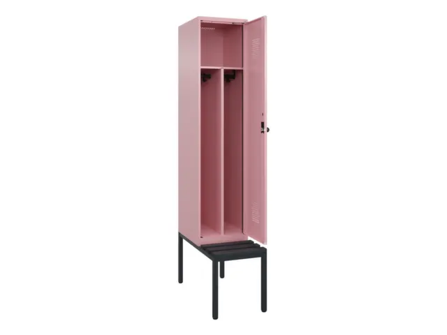 locker met bank,voor scheiding van kleding,HxBxD 2120x400x815mm,1vak
