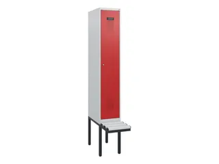 locker met bank,HxBxD 1950x300x815mm,1vak,vak B 300mm,cilinderslot - 2