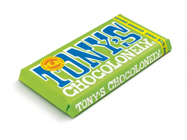 Chocolade Tony's Chocolonely reep 180gr puur amandel zeezout