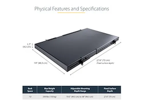 1U 4-Post Verstelbare Plank voor Server Rack