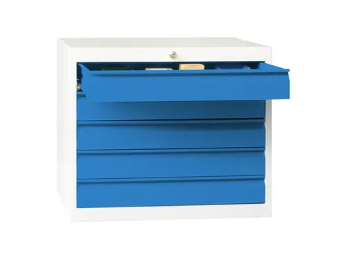 ladekast HxBxD 600x715x600mm 5laden slot RAL7035 front RAL5012