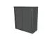opzetkast,v. schuifdeurkast,HxBxD 1070x1200x445mm,MS-donkergrijs