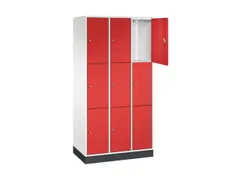 lockerkast,HxBxD 1950x920x500mm,3x3vakken,cil.-slot,sokkel