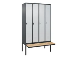 locker voor scheiding van kleding,HxBxD 2120x1200x815mm,4vak
