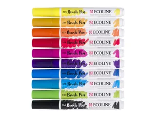 Brushpen Talens Ecoline set à 10 stuks primair - 1