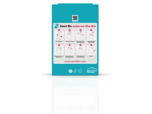 Sanni Bin disposable hygiënebak 14 liter karton (10 stuks)