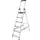 trapladder SL600, aluminium, zilver, 6 treden