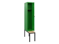 locker met bank,HxBxD 1950x300x815mm,1vak,vak B 300mm,draaigrendel