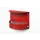 Wandasbak 1.5 liter 230x300x150mm Rood Slot Staal