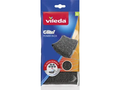 Vlidea Glitzi Power Inox schuurspons 2 stuks