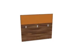 baliepaneel bureau aanbouw achter NP-tiepolo nut BN3005-geel 1400mm