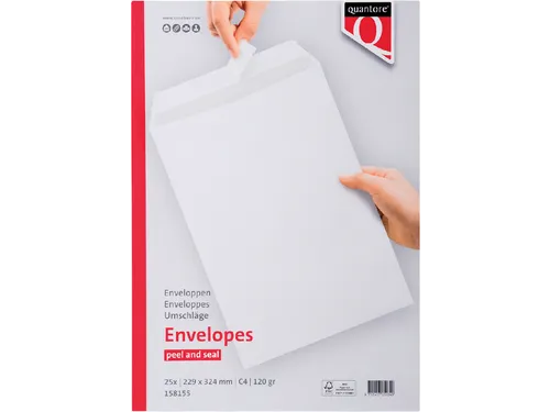 Envelop Quantore Akte C4 229x324mm 120gr Wit zelfklevend