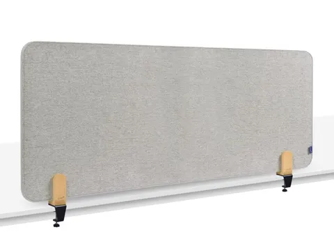 Elements Bureauscherm akoestisch 60x160cm Grijs klemmen