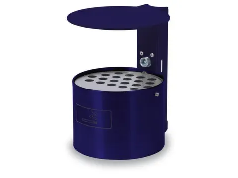 Asbak 4 liter 290x200mm Wandmontage Rond Overkapping Blauw