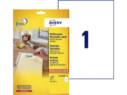 Etiket Avery L4735REV-25 210X297Mm A4 Afneembaar Wit 25 Stuks