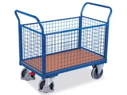 Platformwagen 500kg 1230x800mm 4 Gaaswanden Ral 5010
