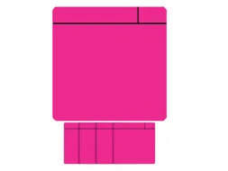 Magneet scrum 75x75mm roze 5 stuks