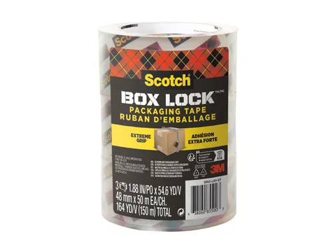 Verpakkingstape Scotch Box Lock 3950-EF 48mmx50m 3 stuks