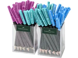 Grafietpotlood Faber-Castell Jumbo Grip two-tone 2 kokers van 36 stuks