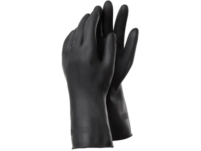 Tegera 81000 latex handschoenen, zwart, maat 10,5, per 6 paar