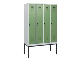 schoollocker,HxBxD 1950x1200x500mm,4vak,vak B 300mm,draaigrendel - 2