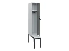 locker met bank,HxBxD 1950x300x815mm,1vak,vak B 300mm,draaigrendel