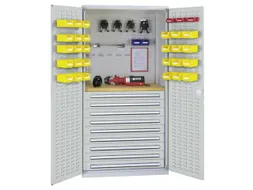 kast met sleufplaat,HxBxD 1950x1000x600mm,9lade(n),RAL5010