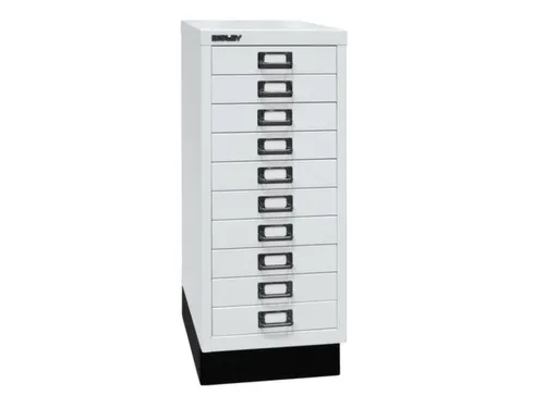 kantoor-ladekast HxBxD 670x279x380mm 10 laden romp verkeerswit staal