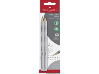 Potloodset Faber-Castell 2stuks Jumbo met grip in blister. Hardheid HB - 1