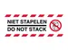 Etiketten Rillprint rol 250 stuks Do not stack 46x125 mm