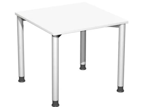 In Hoogte Verstelbaar Bureau 680-800X800X800Mm Blad Wit 4-Voeten