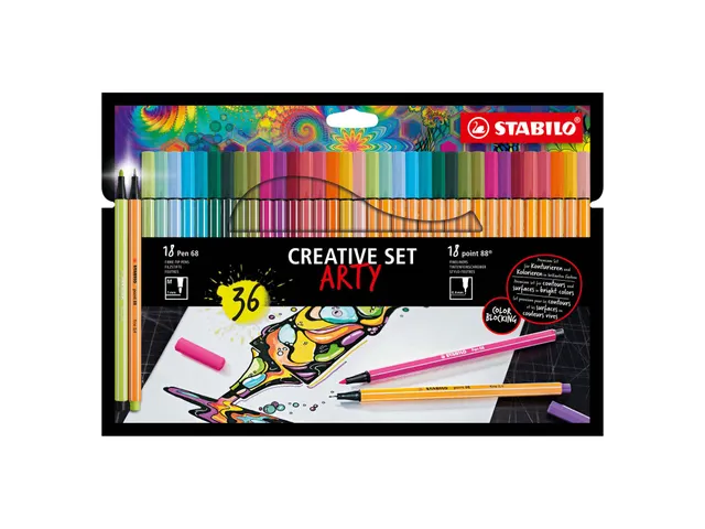 Creative set STABILO 8868/36 Arty assorti etui à 36 stuks