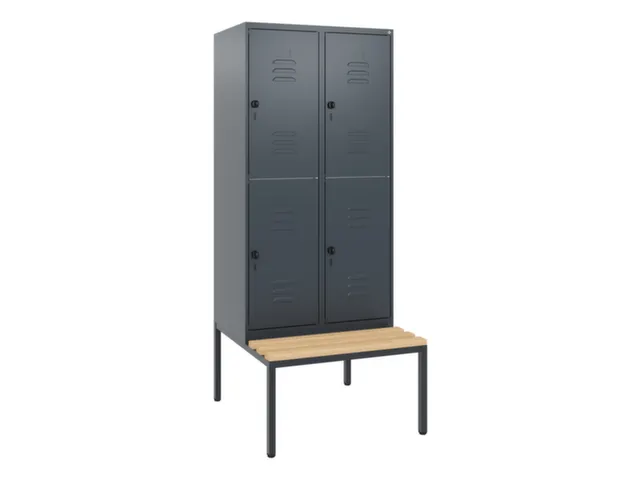 Dubbeldekse dekenkist,HxBxD 1950x800x815mm,2x2vak.,vak B 400mm