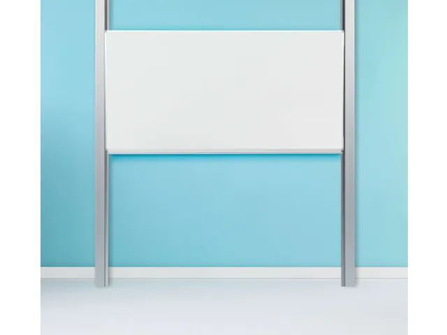 Schoolbord Enkelvlaksbord 120x250cm Verstelbaar Kolom Wit Emaille