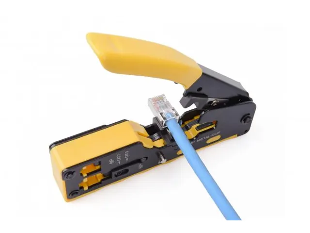 Multi-modulaire Krimptang voor doorvoerconnectoren