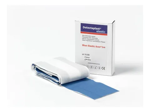 Detectaplast 8188 Textielpleister Elastisch Blauw 6cm x 1 meter