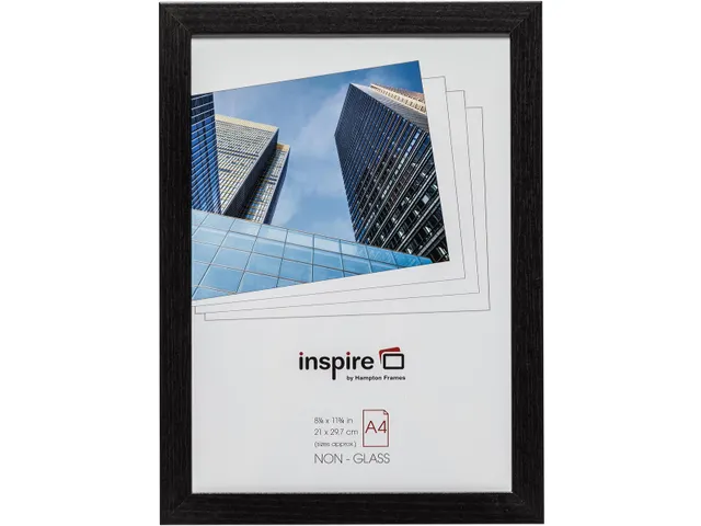 Hampton fotokader Oxford, in 2 cm MDF, zwart, A4