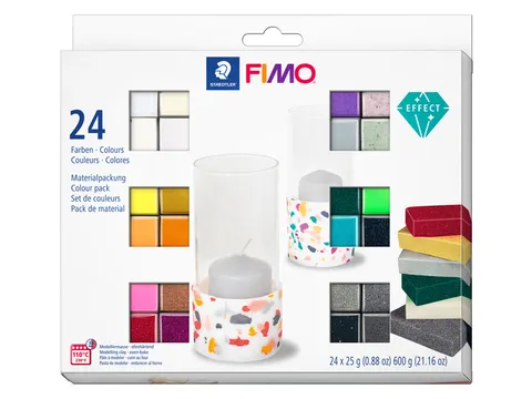 Klei Fimo effect colour pak à 24 kleuren