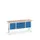werkbank,HxBxD 830-930x2000x600mm,multiplexblad,uitrusting: 3laden