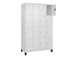 lockerkast,HxBxD 1950x1200x500mm,4x4vakken,vak B 300mm,cil.-slot