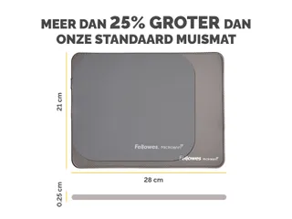 Muismat Fellowes Breyta XL grijs 21x28cm - 10