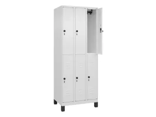 dubbeldekse locker,HxBxD 1950x750x500mm,3x2vak.,vak B 250mm - 2
