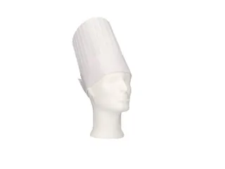 Koksmuts Monarch non woven viscose Wit 25cm met kroon 50 stuks - 1