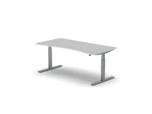 Elektrisch ihv bureau,HxBxD 650-1310x1800x900/800mm,blad wit