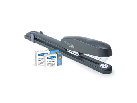 Lang Arm nietmachine ECO 790 zwart'+ 1000 x 26-6mm + 1000 x 24-8mm 50