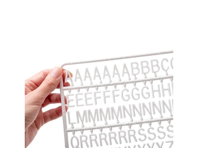 Set van witte plastic Letters voor Letterbord