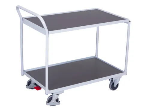 tafelwagen,draagverm. 250kg,2etage(s),laadvl. LxB 835x490mm,houtetage