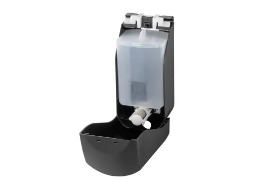 PlastiQline zeepdispenser 400 ml zwart kunststof navulbaar