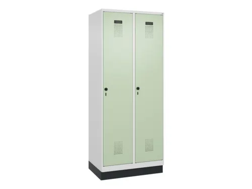 locker,HxBxD 1950x800x500mm,2vak,vak B 400mm,draaigrendel,sokkel