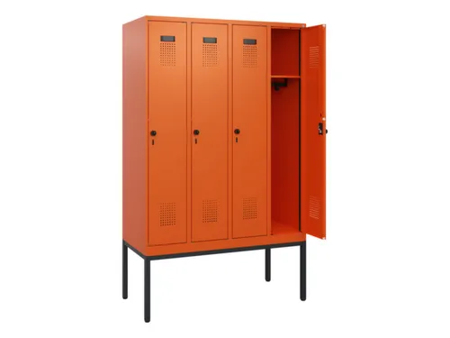 schoollocker,HxBxD 1950x1200x500mm,4vak,vak B 300mm,draaigrendel
